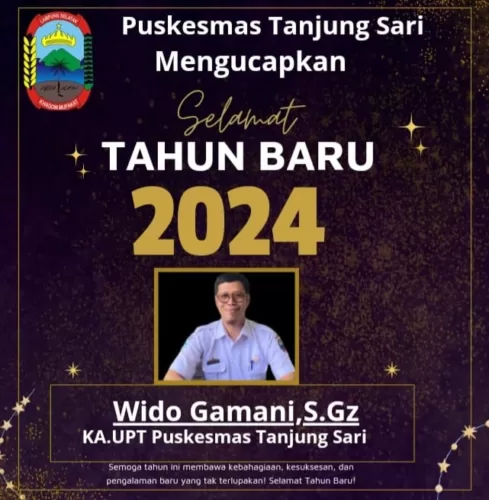 UPT Puskesmas Kecamatan Tanjung Sari Mengucapkan Selamat Tahun Baru 2024