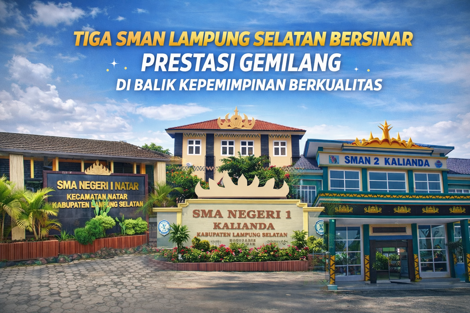 Tiga SMAN Lampung Selatan Bersinar Prestasi Gemilang di Balik Kepemimpinan Berkualitas